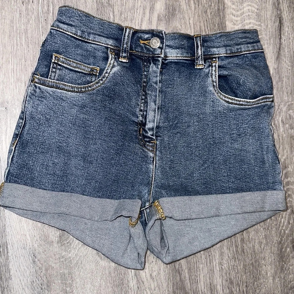 Wilfred Free vintage style folded hem Jeans Shorts Sz  4 - Picture 4 of 10